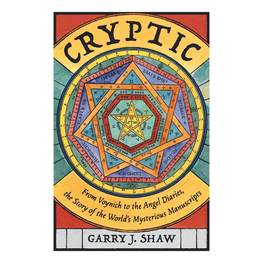 Book cover of 'Cryptic' by Garry J. Shaw with a colorful geometric design.