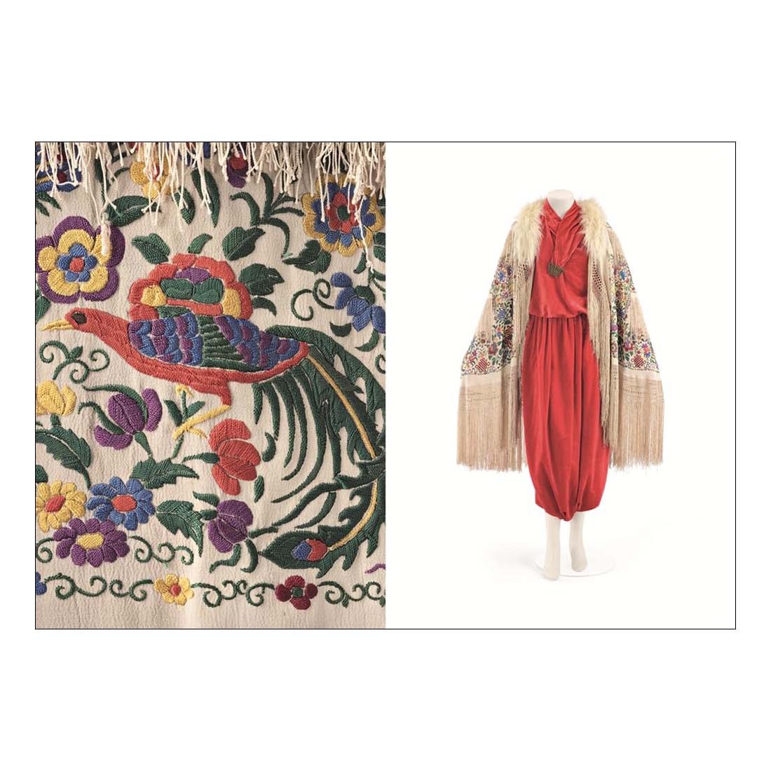 Book cover of 'Fashion is a Feast' by Paul Poiret with a metallic silver background.