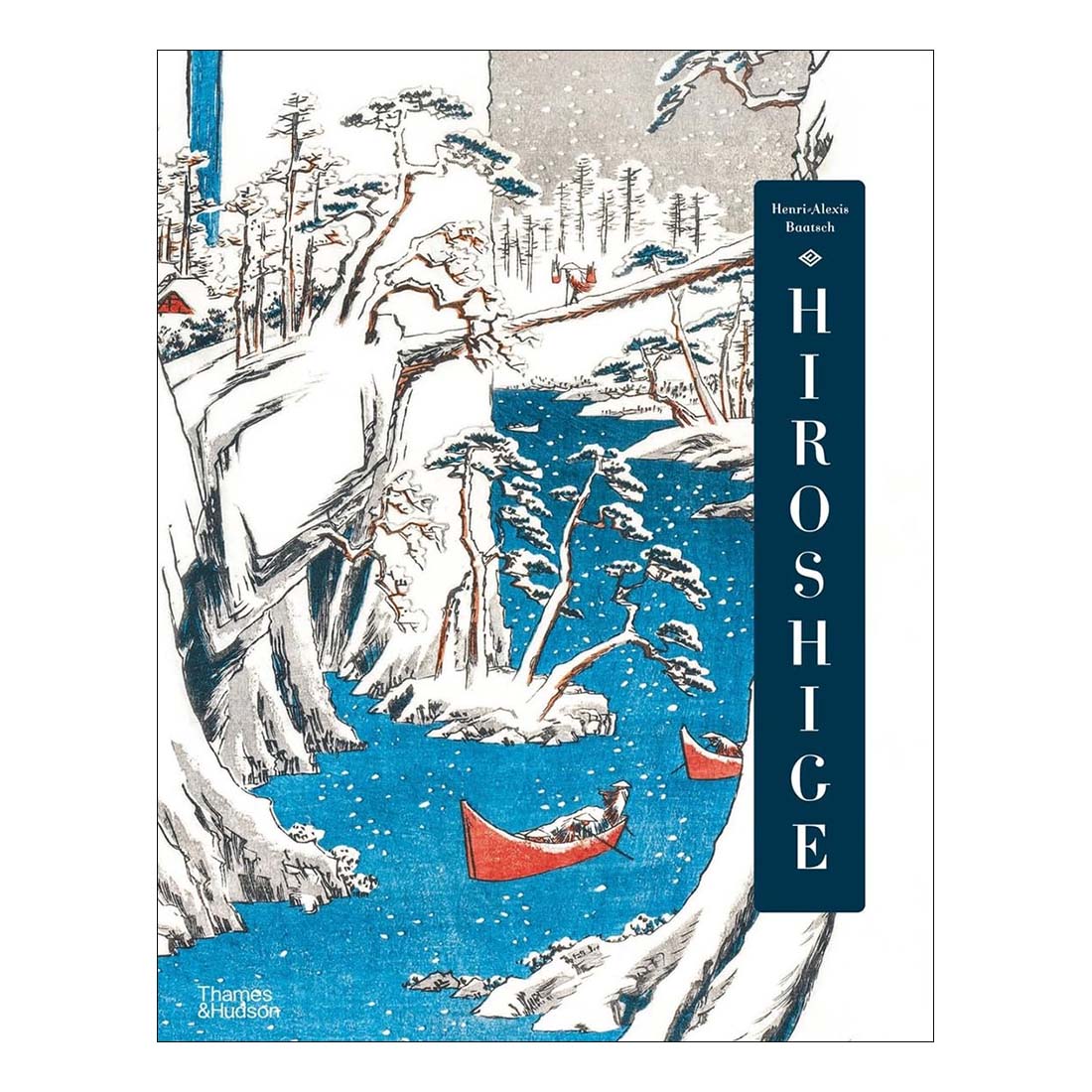 Book cover with a snowy landscape illustration and 'Hiroshige' branding