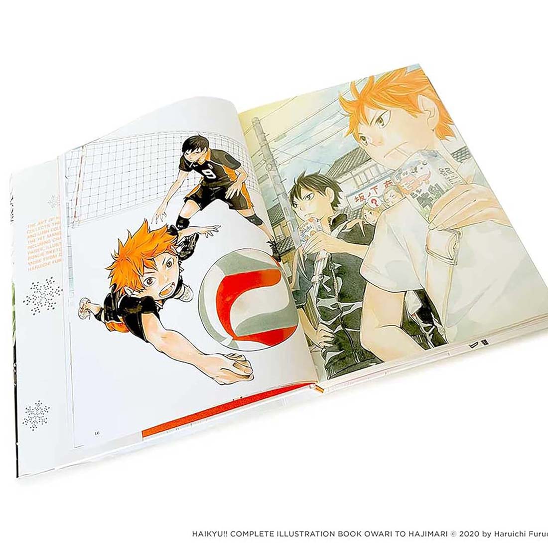 Book cover of 'The Art of Haikyuu!!' with a character illustration and title text.