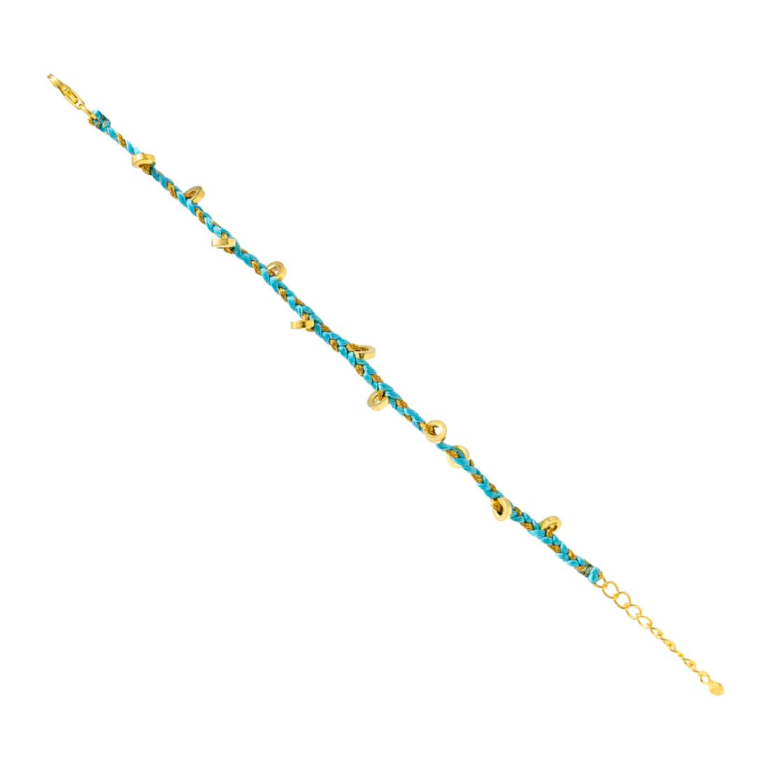 Brass Open Circles Woven Bracelet