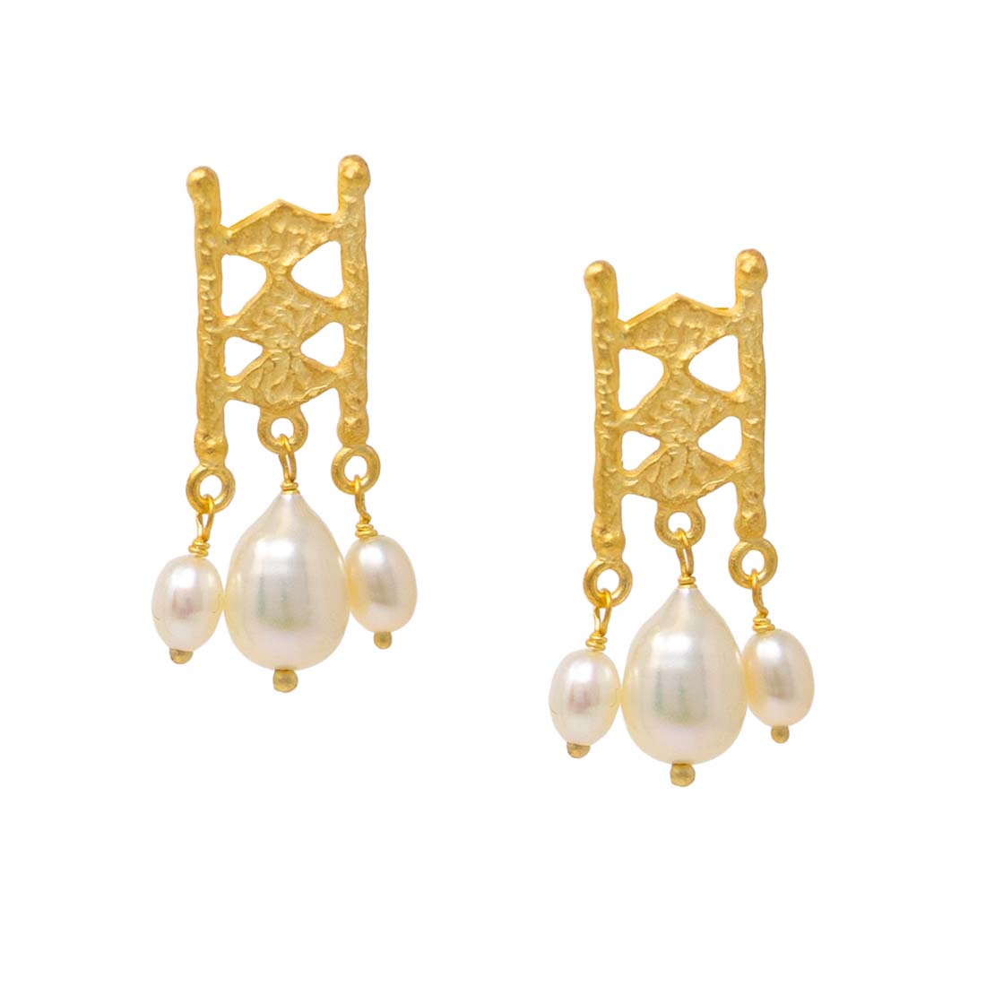 Fresh Water Pearl Ladder Earrings