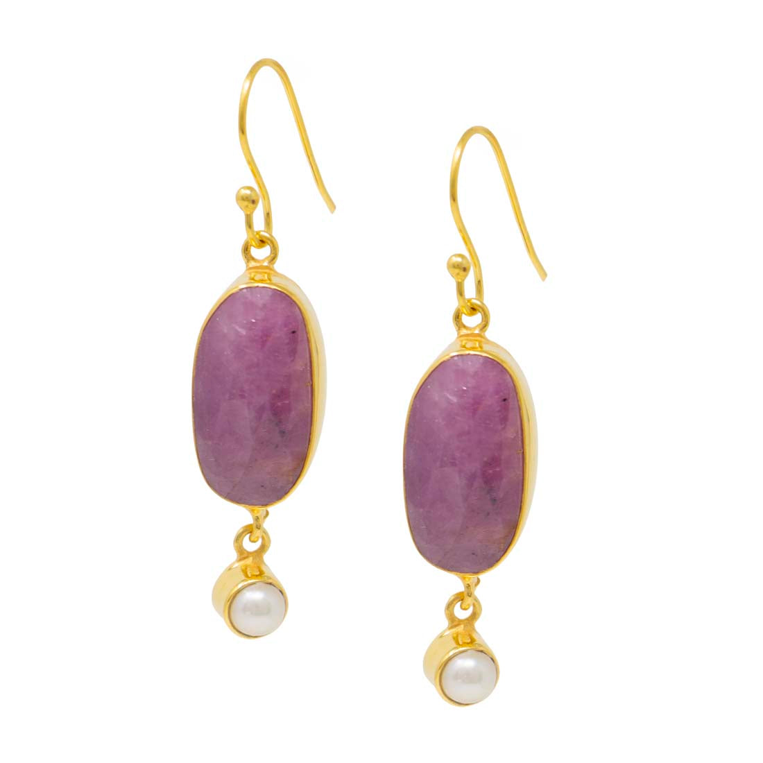 Sillimanite Ruby Earrings