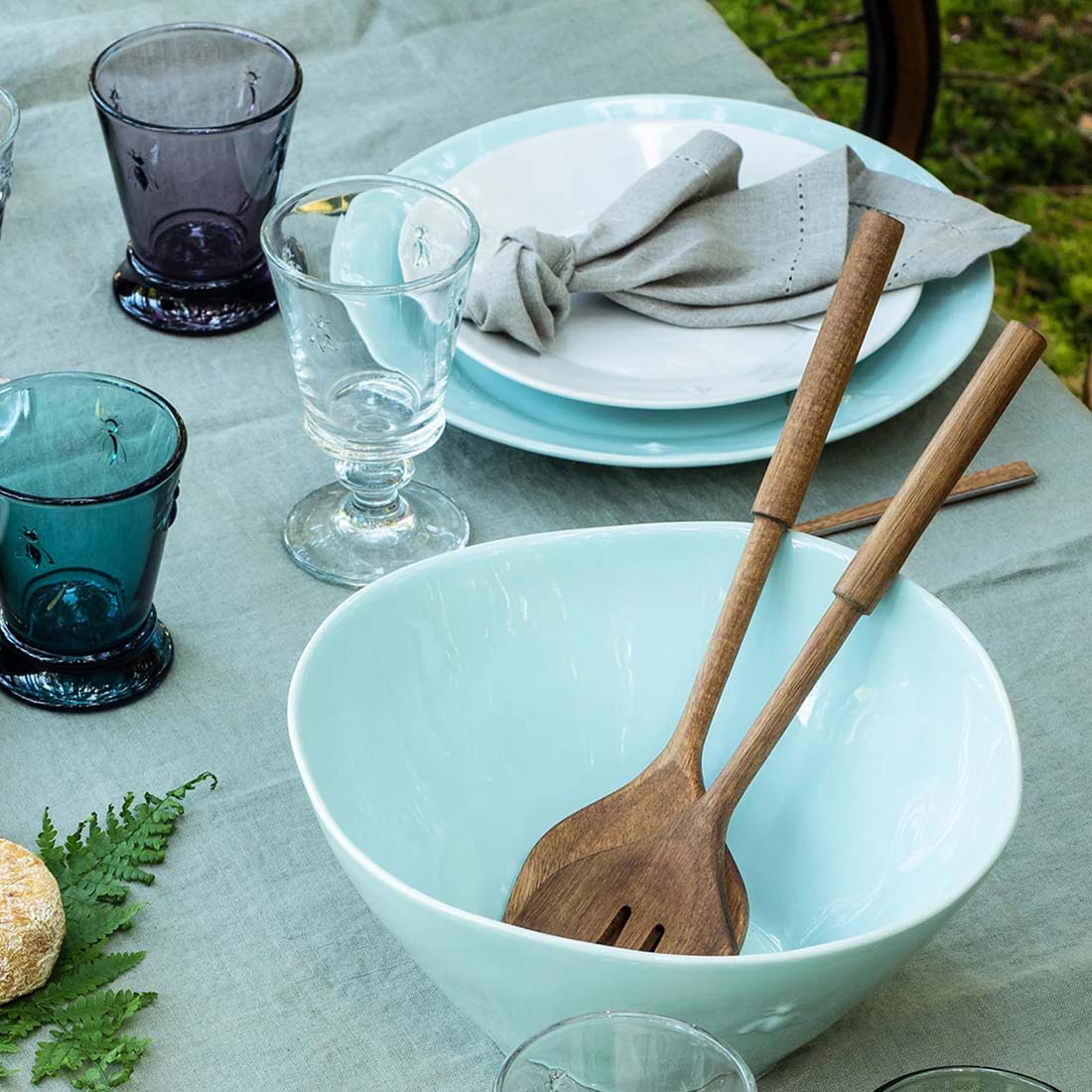 Blue Bee Ceramic Salad Bowl