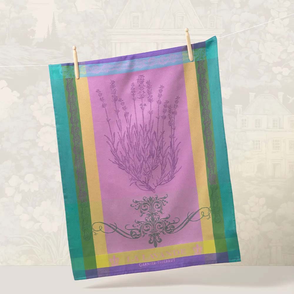 Lavande Mauve Jacquard Kitchen Towel