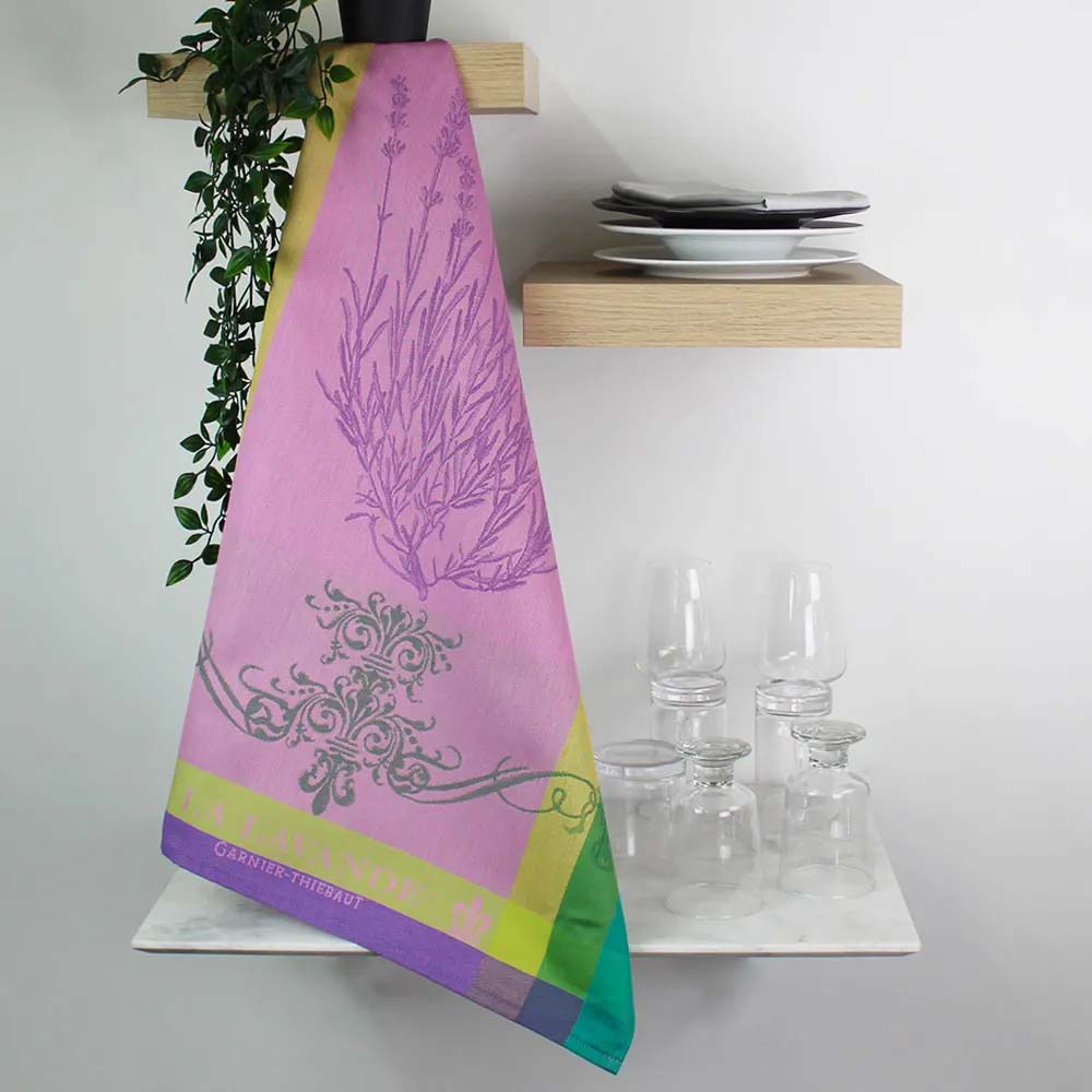 Lavande Mauve Jacquard Kitchen Towel