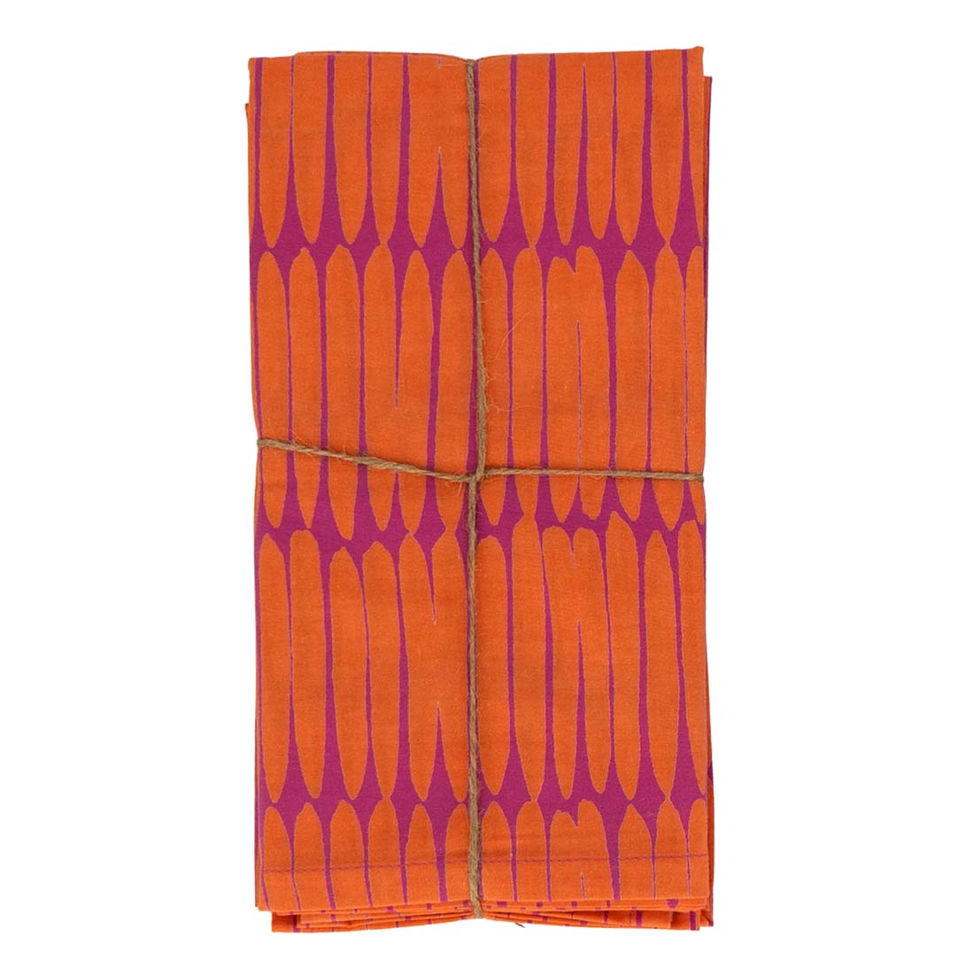 Orange & Fuchsia Basket Napkin Set