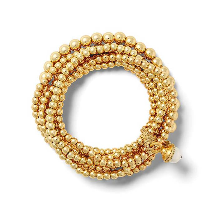 gold beaded bracelet