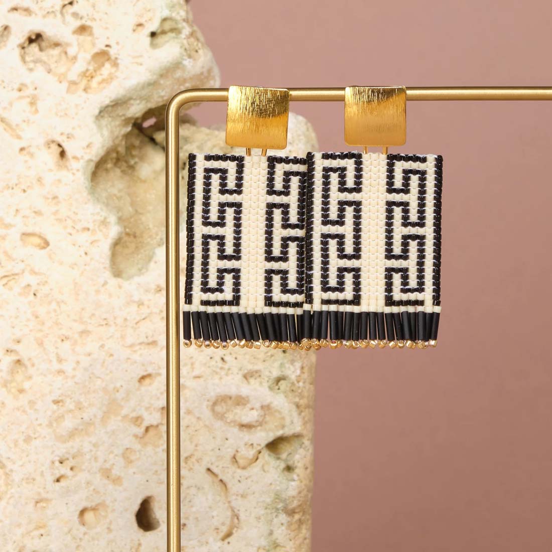 Guajira Square Beaded Earrings