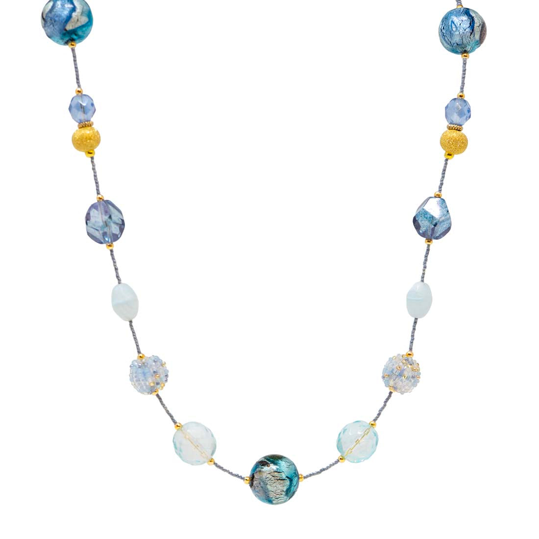 Bianca Long Venetian Glass Bead Necklace