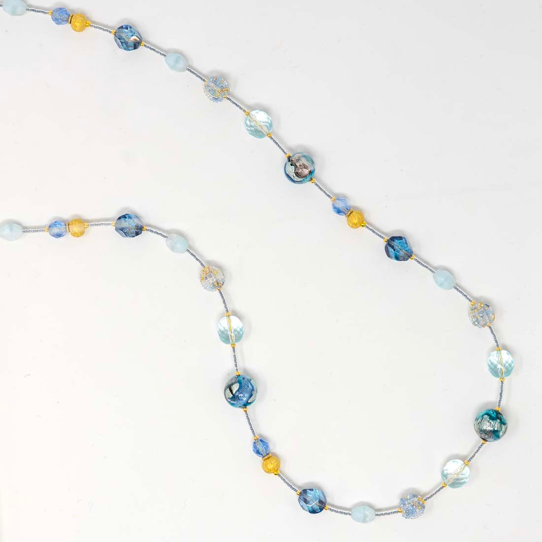 Bianca Long Venetian Glass Bead Necklace