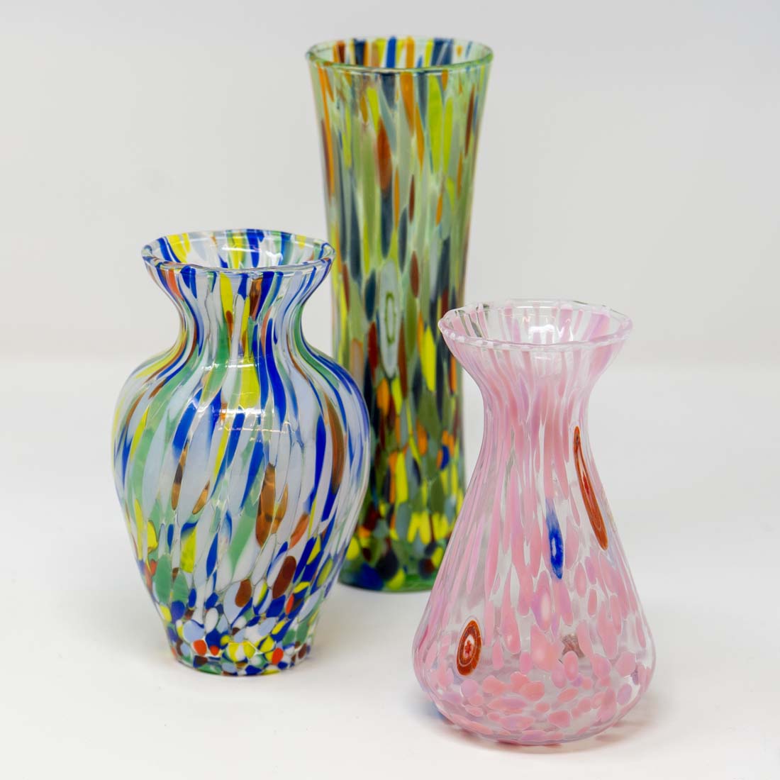 Pink  Venetian Glass Bud Vase