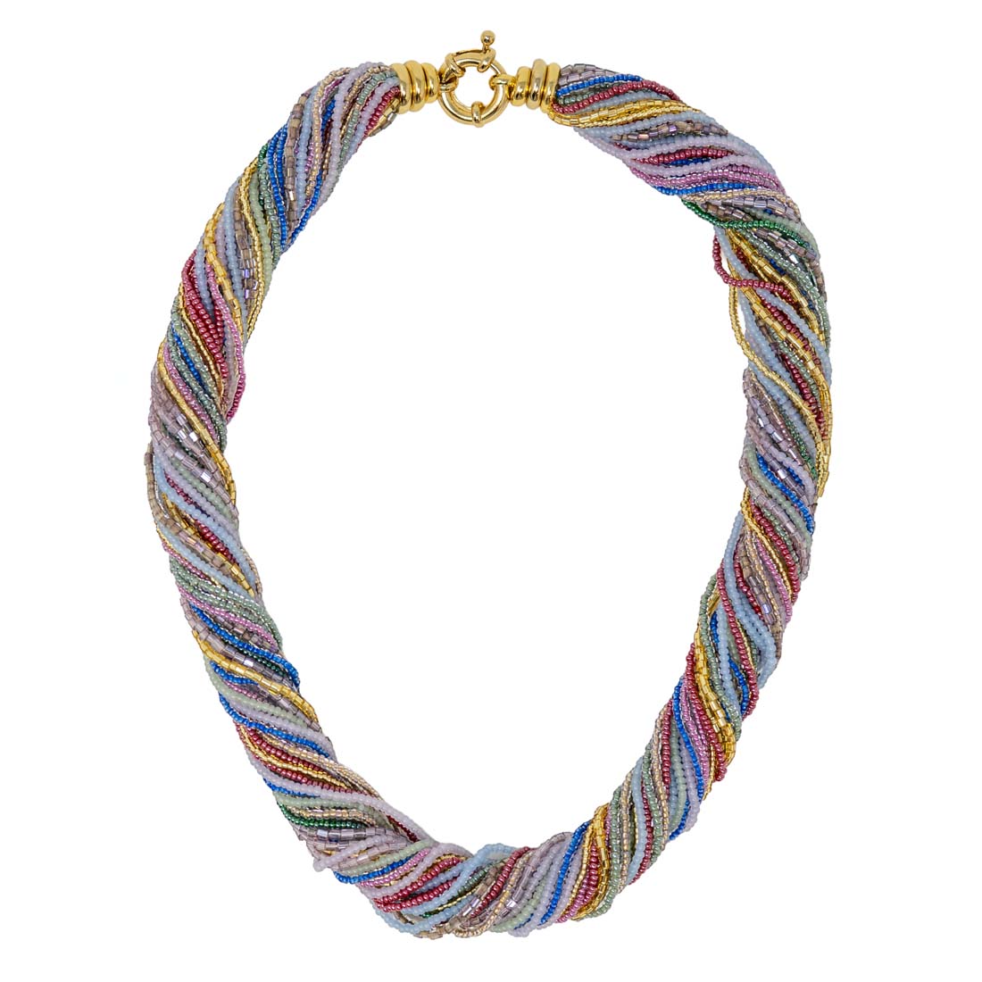 Venetian Glass Twist Statement Necklace