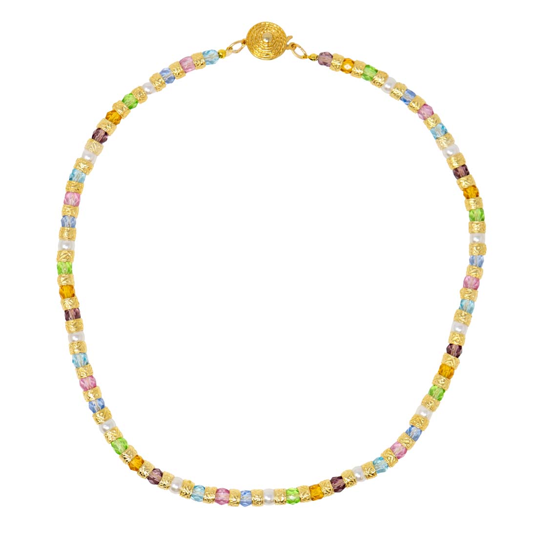 Pastel Venetian Glass Bead Necklace