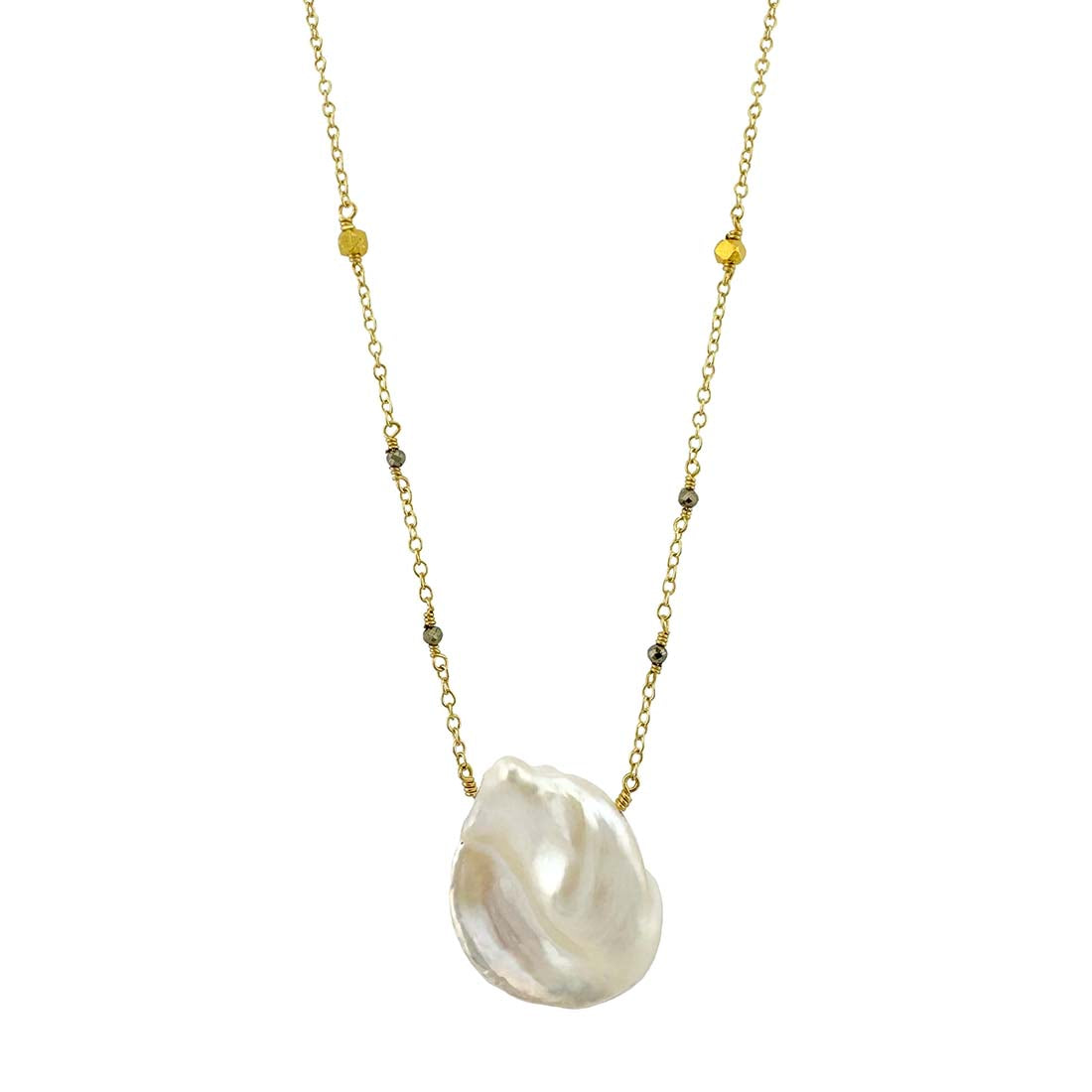 Large Coin Pearl Necklace