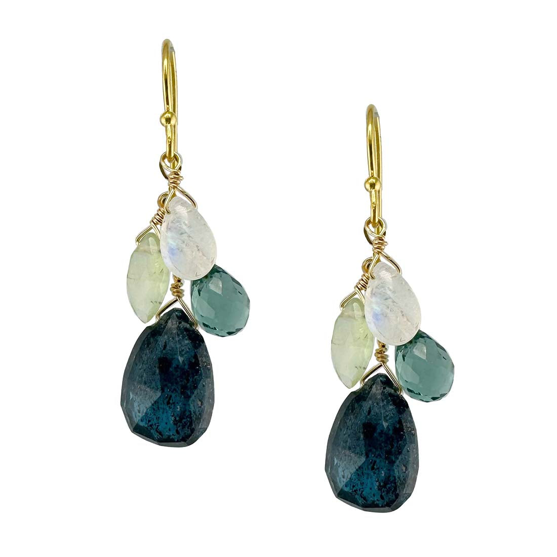 Gemstone Cluster Earrings