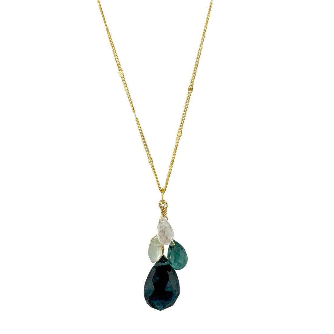 Gemstone Cluster Necklace