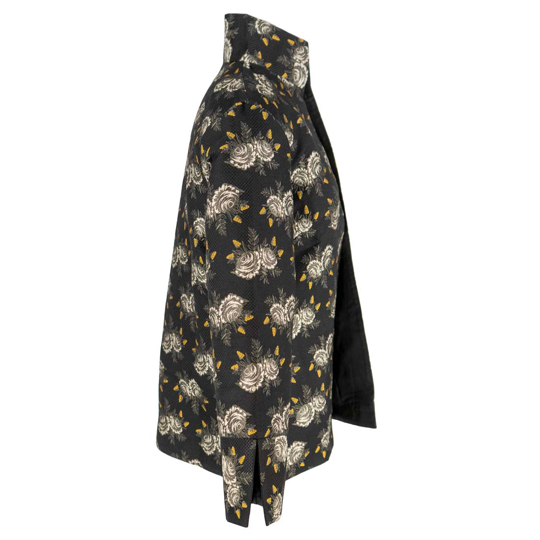 Silver Rose Print Short Jacket