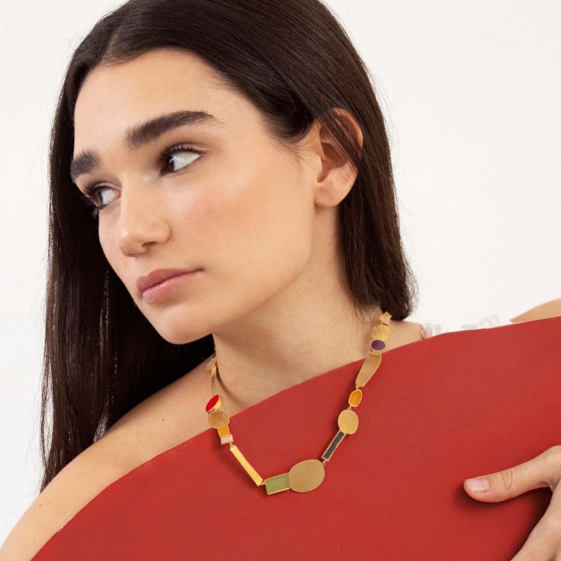 Collage Enamel Necklace