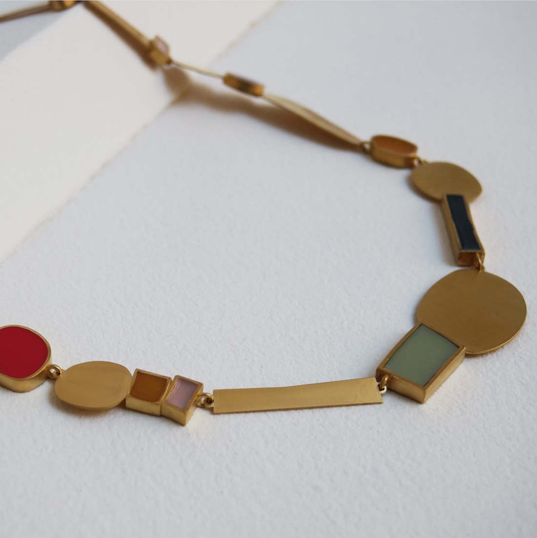 Collage Enamel Necklace
