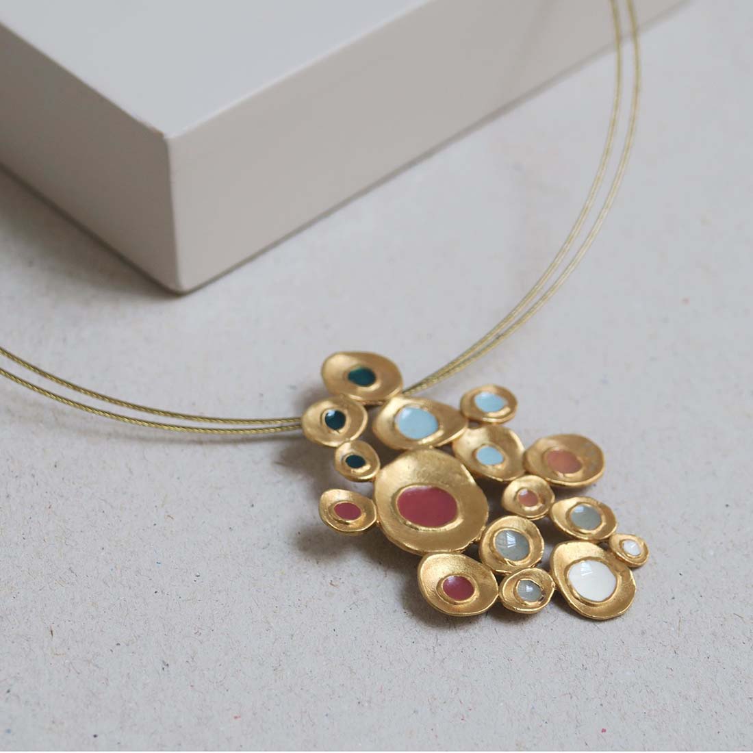 Favorita Enamel Pendant Choker