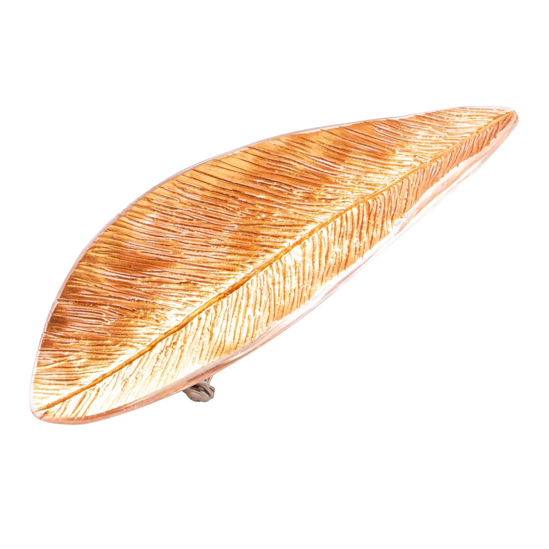 Decorative leaf-shaped object on a white background