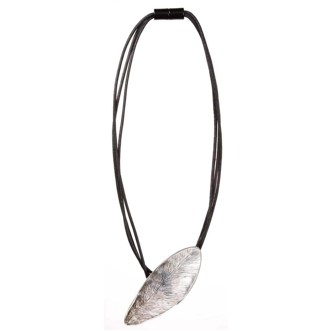 Majestic Silver Resin Necklace