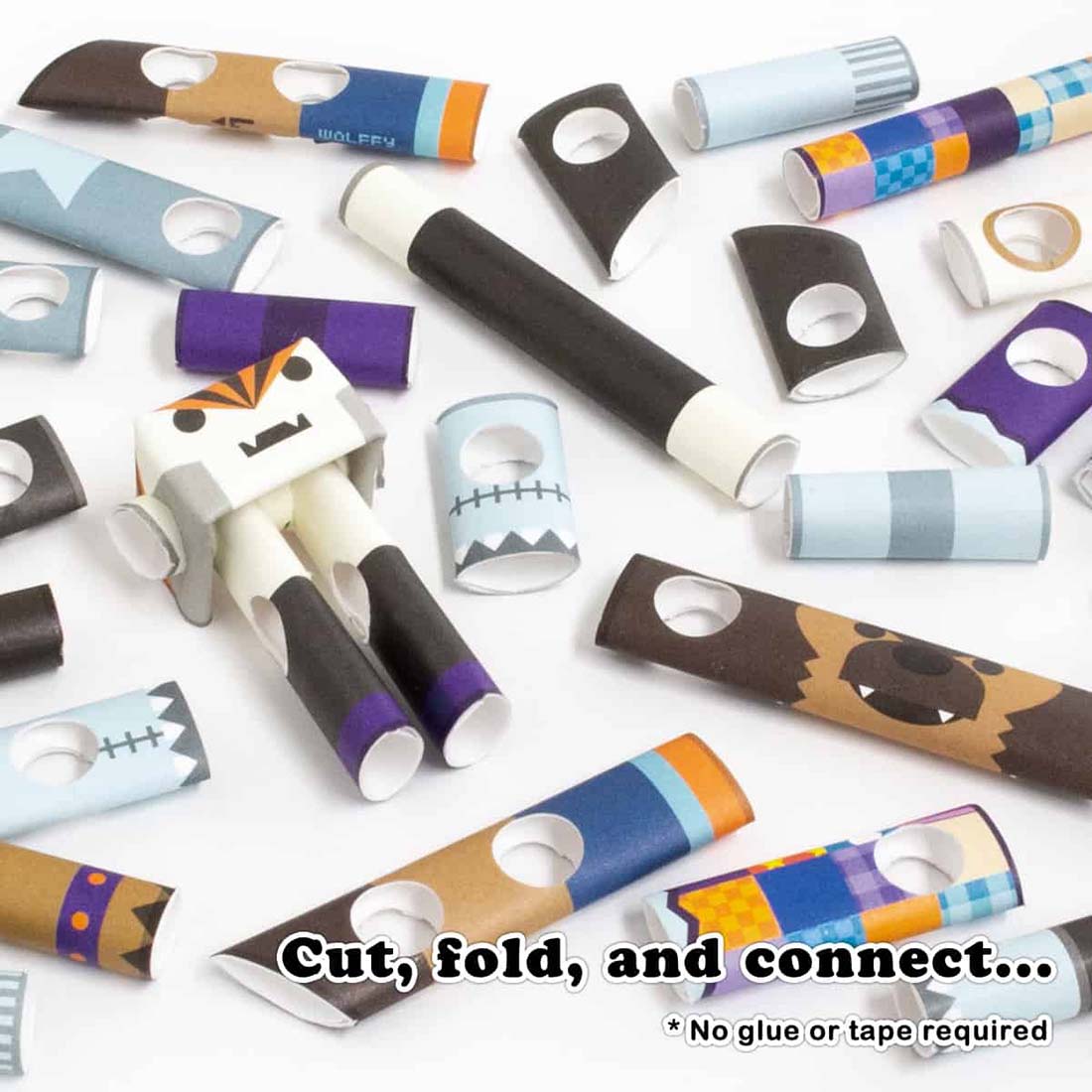 PIPEROID Dracky, Wolffy & Franky Paper Craft Kit