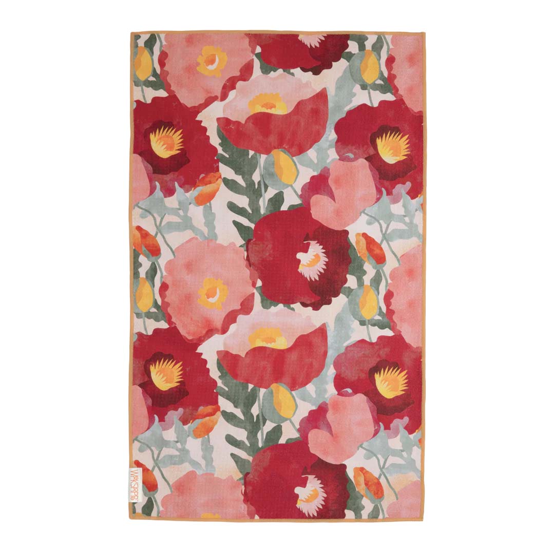 Abstract Poppies Microfiber Kitchen Dish Towel