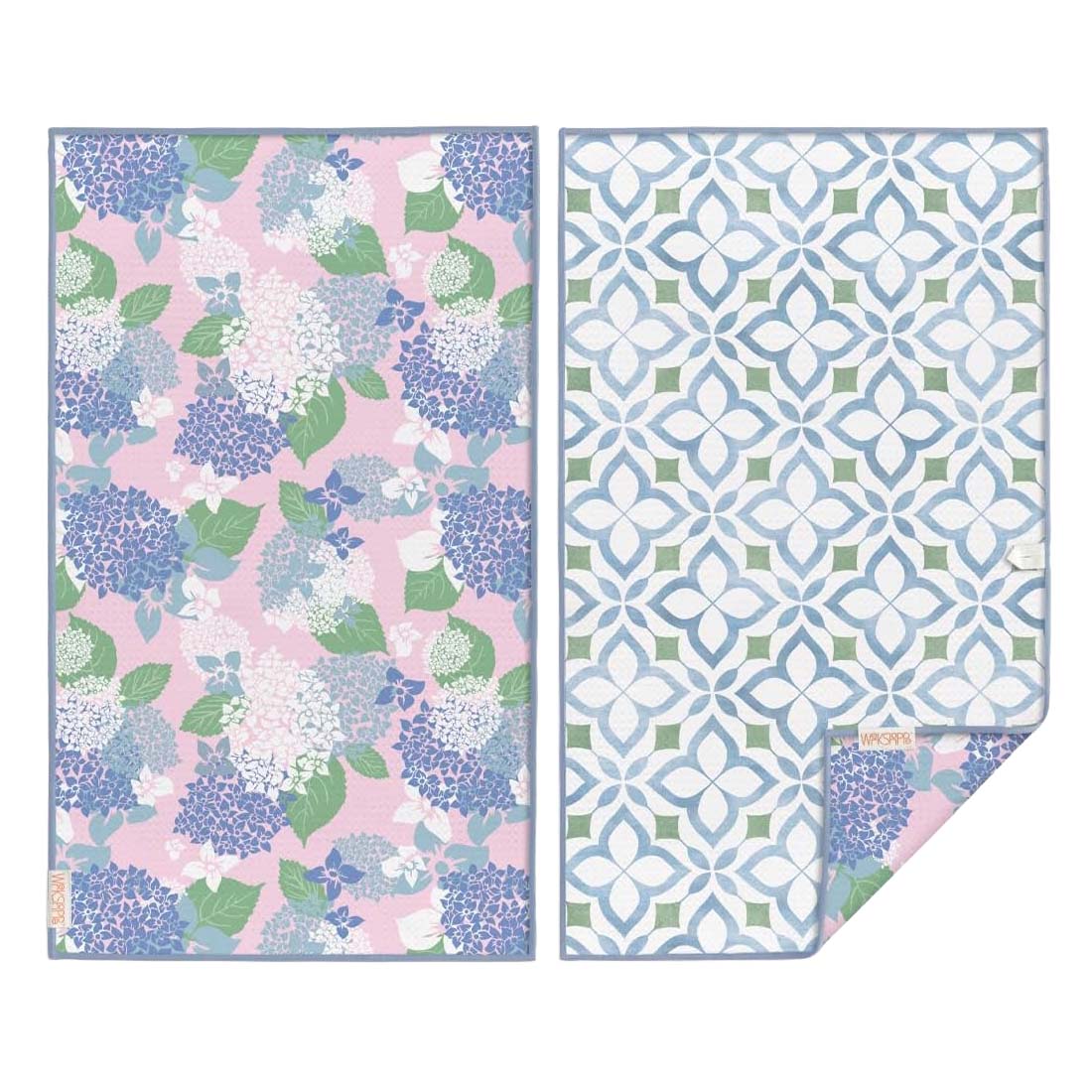 Hydrangea Tile Microfiber Kitchen Dish Towel