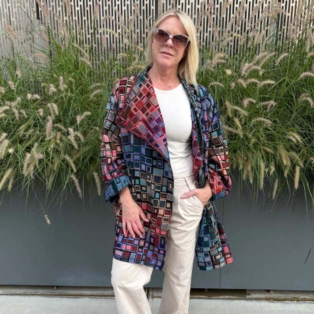 Ozzy Sweater Jacket Wrap Coat with Scarf