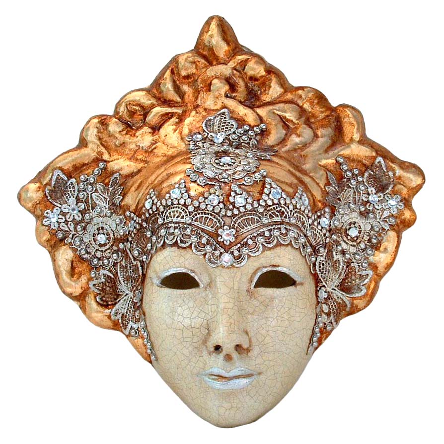 Venetian Liberty Krackle Macramé Mask