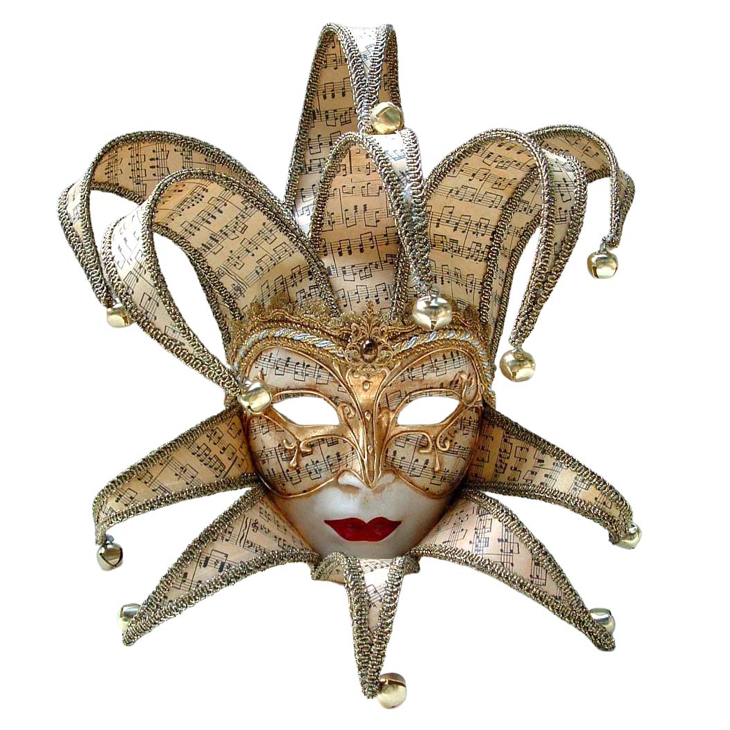 Venetian Jolly Curly Top Mask