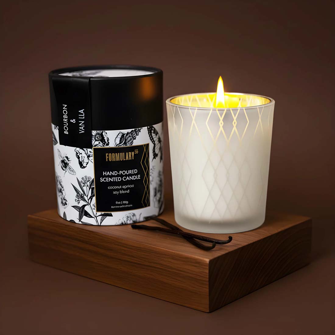Bourbon & Vanilla Glow Candle