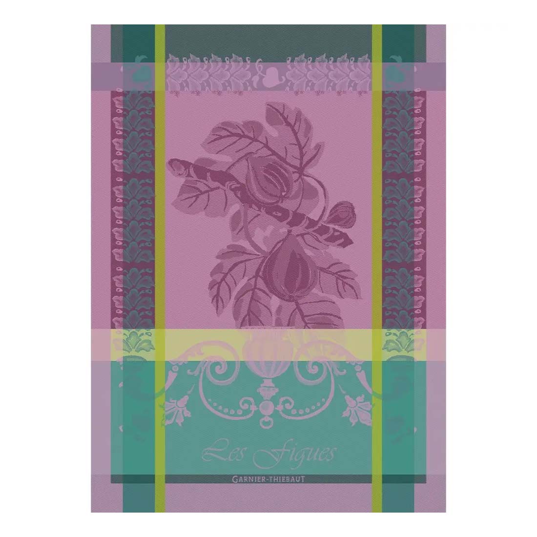 Les Figues Purple Jacquard Kitchen Towel