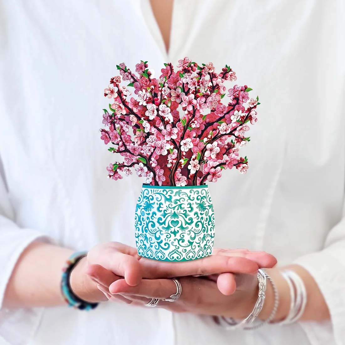 Japanese Cherry Blossom Mini Bouquet Card