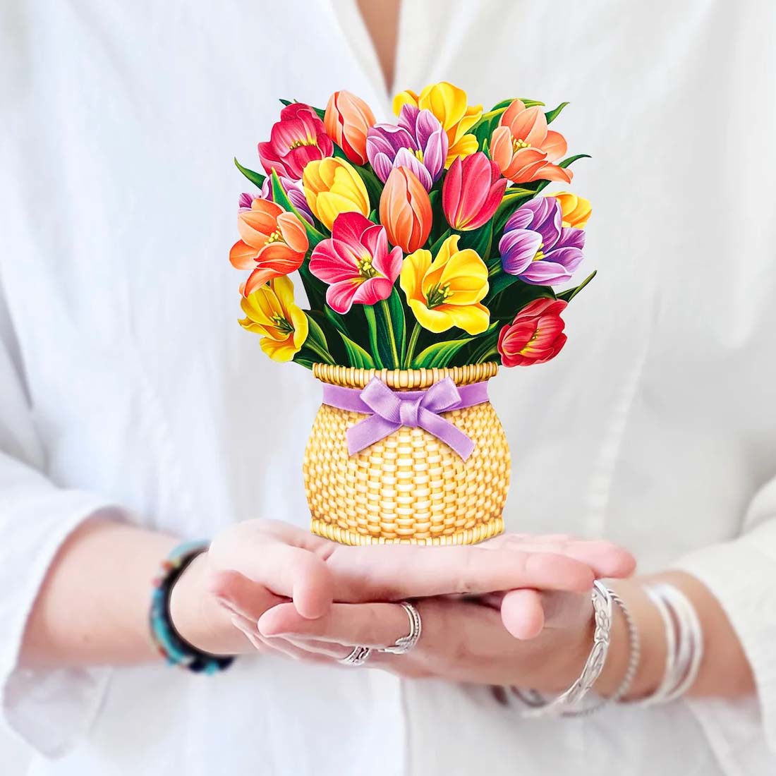 Festive Tulips Mini Bouquet Card