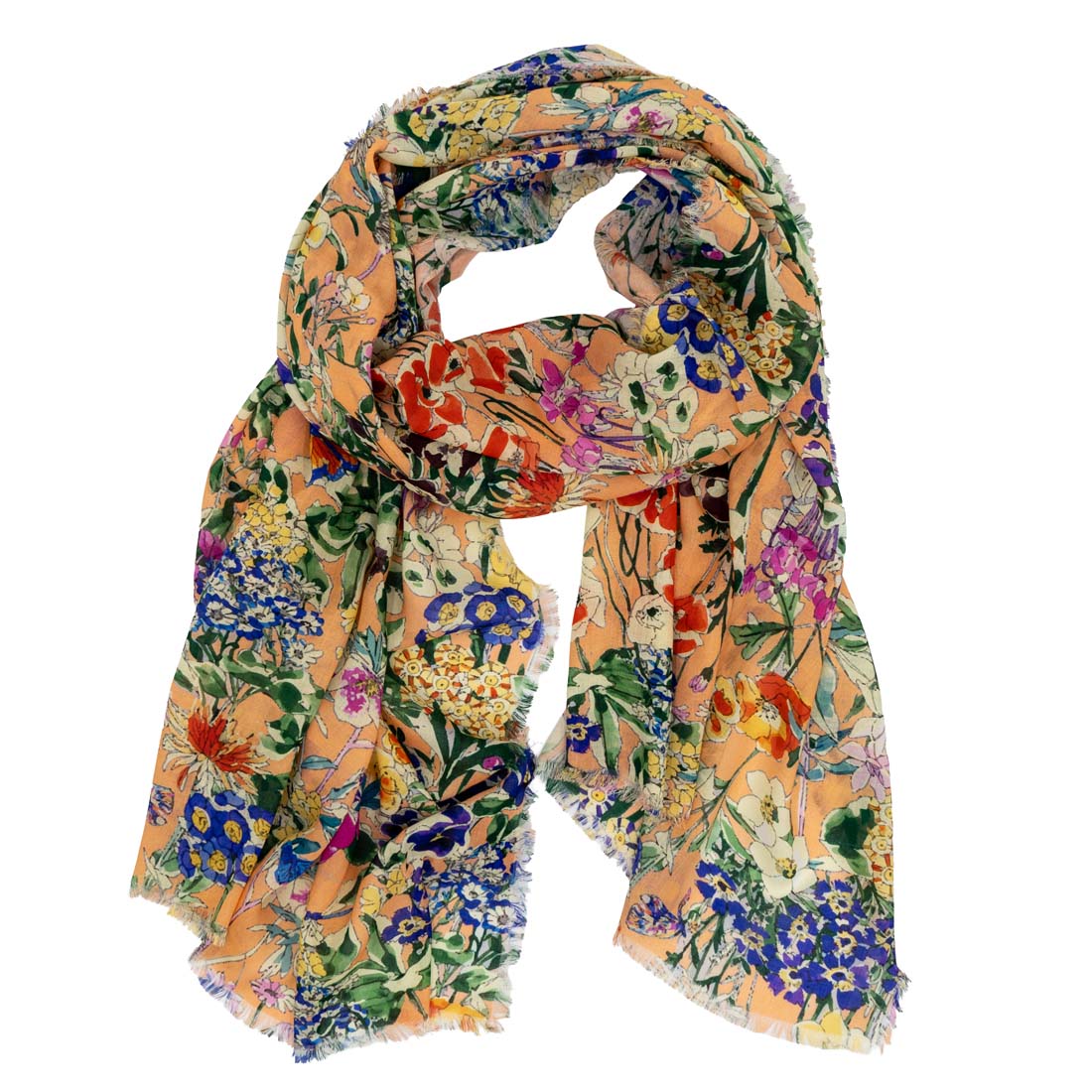 Arden Peach Wool Blend Scarf