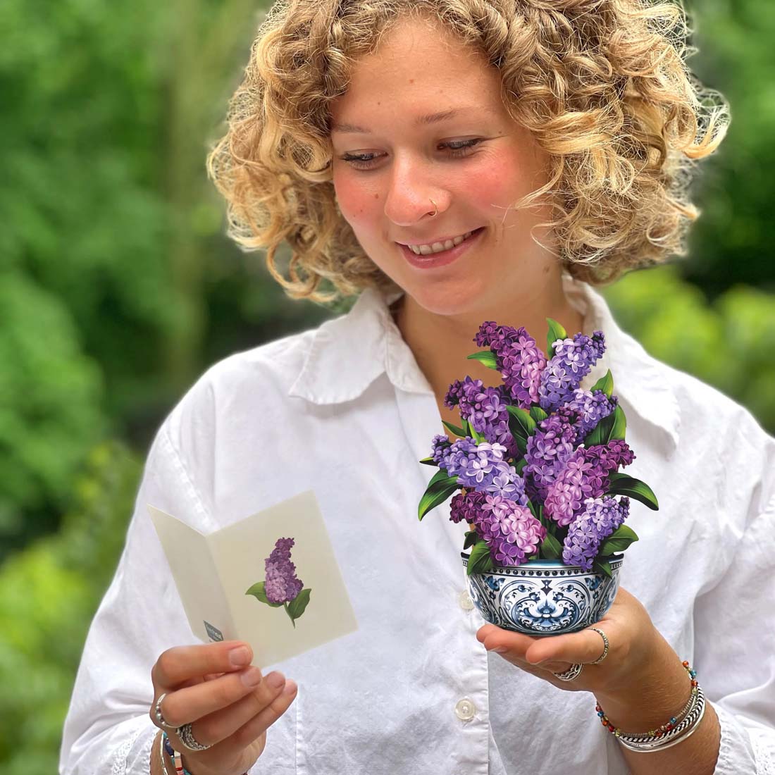 Mini Garden Lilacs Bouquet Cards