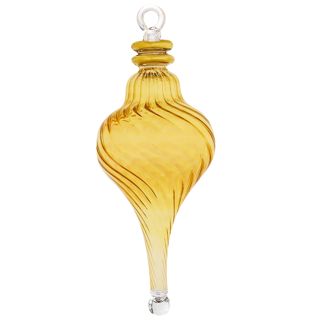 Yellow Egyptian Glass Ornament