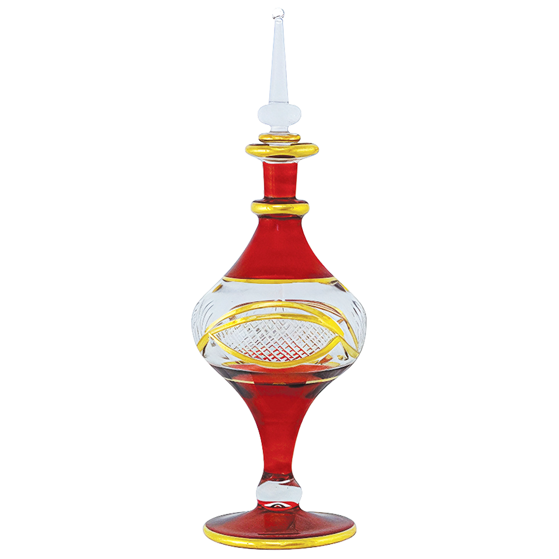 Red Egyptian Glass Perfume Bottle
