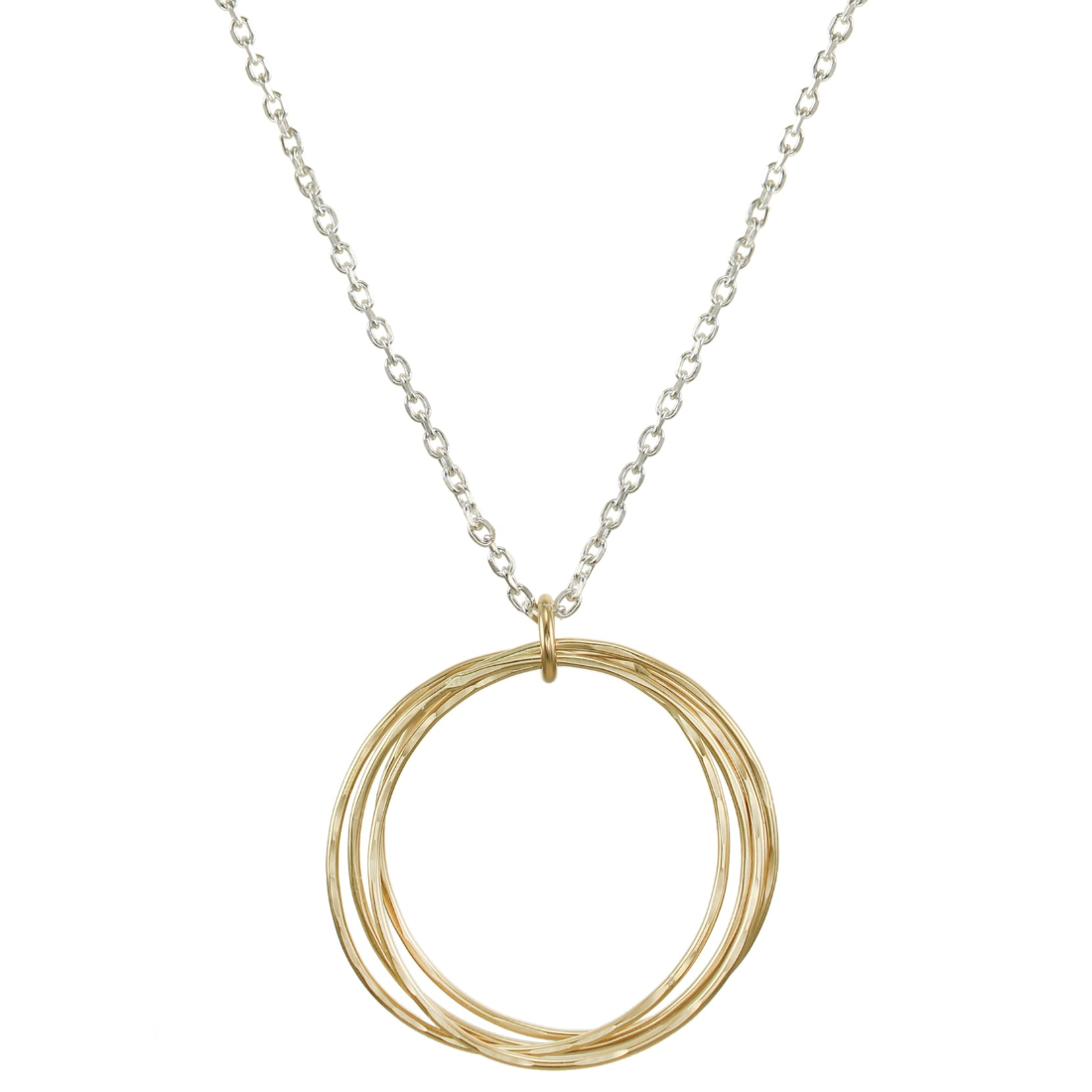 Large Ring Bunch Long Necklace