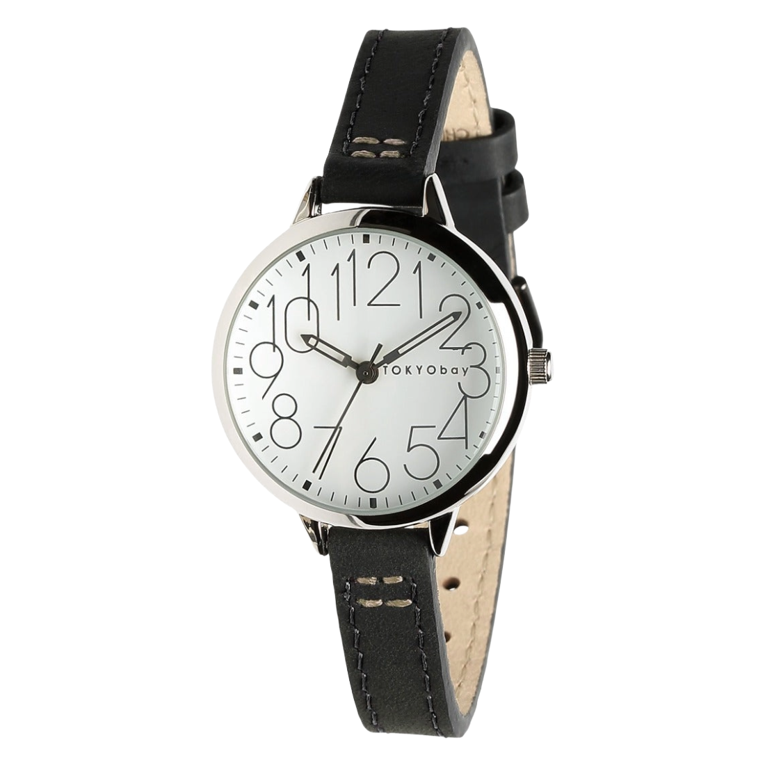 Sovra Black Leather Women's Watch