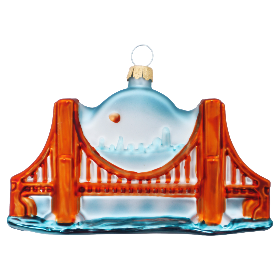 Golden Gate Bridge Glass Ornament