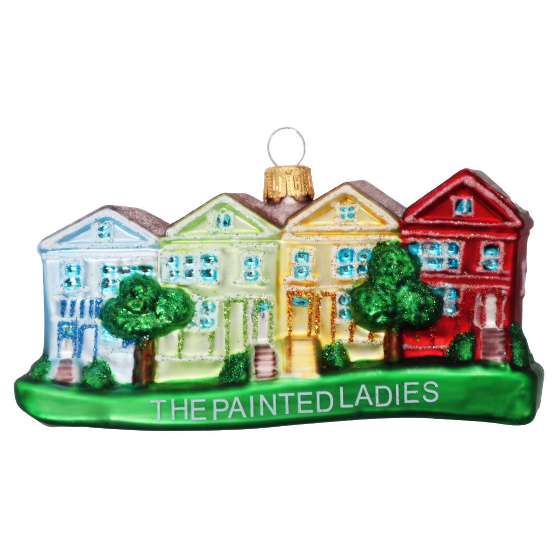 Painted Ladies Glass Ornament