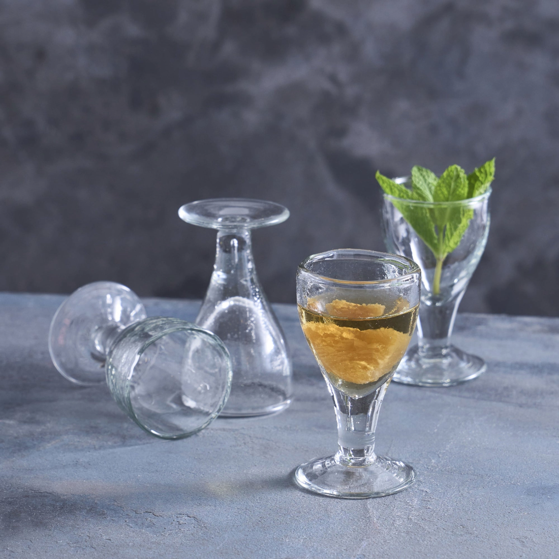 Pebbled Footed Shot Glasses