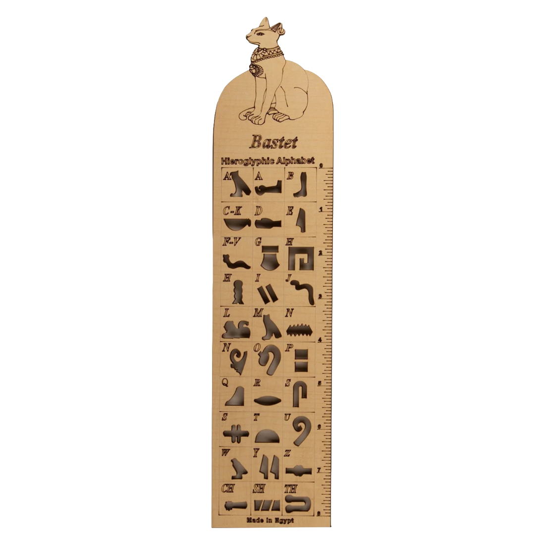 Bastet Cat Hieroglyphic Ruler