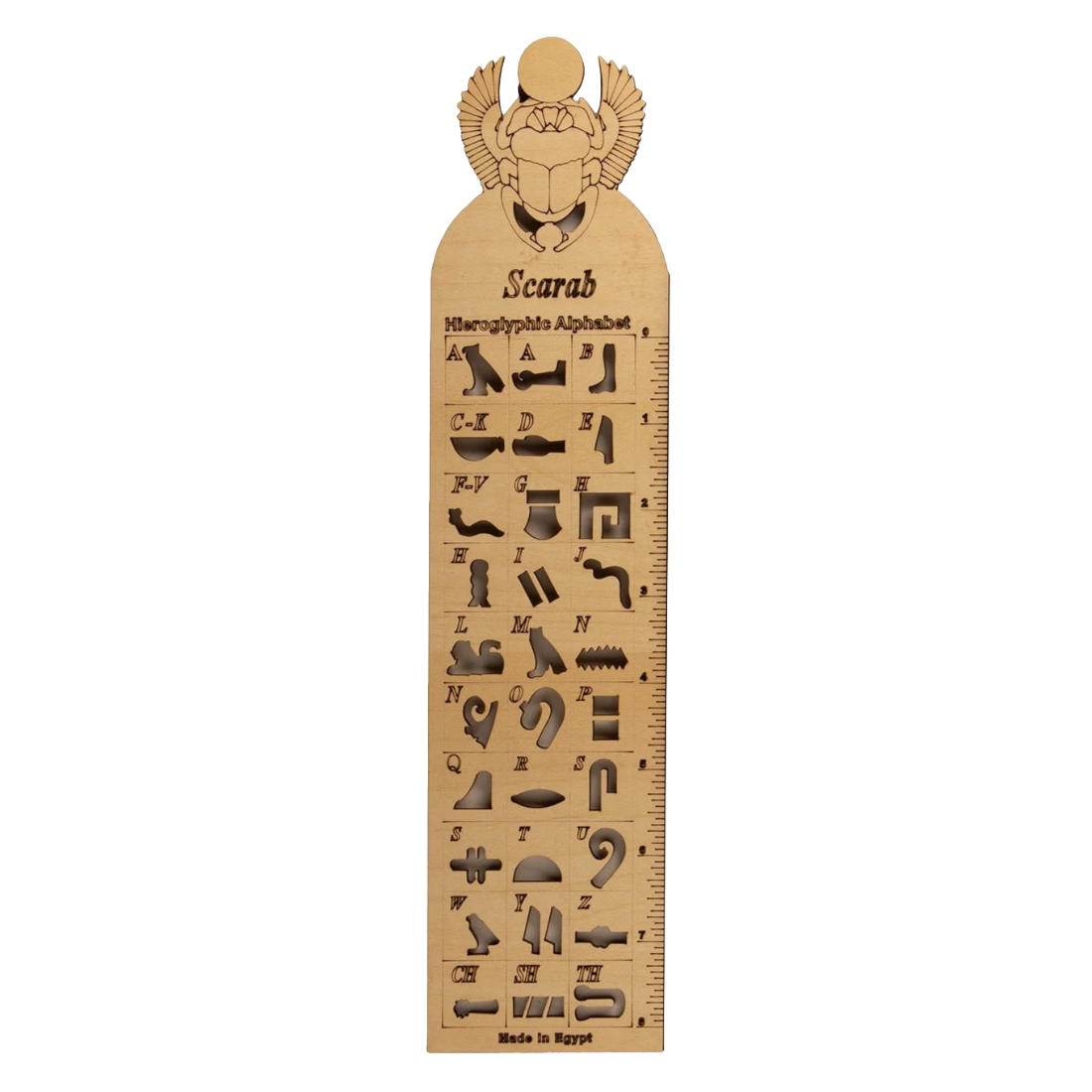 Winged Scarab Hieroglyphic Ruler