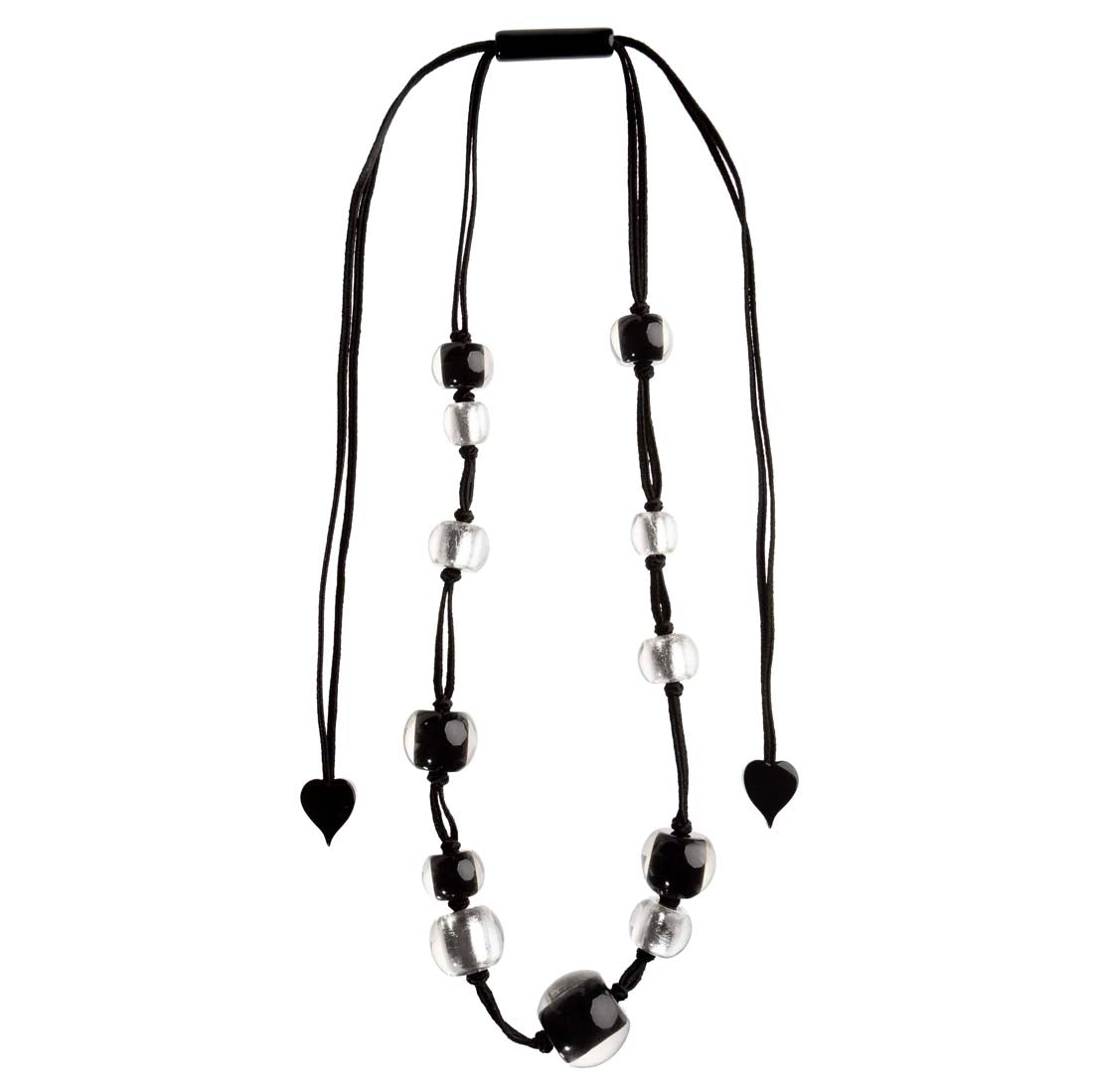 Silver Radiance Resin Bead Necklace
