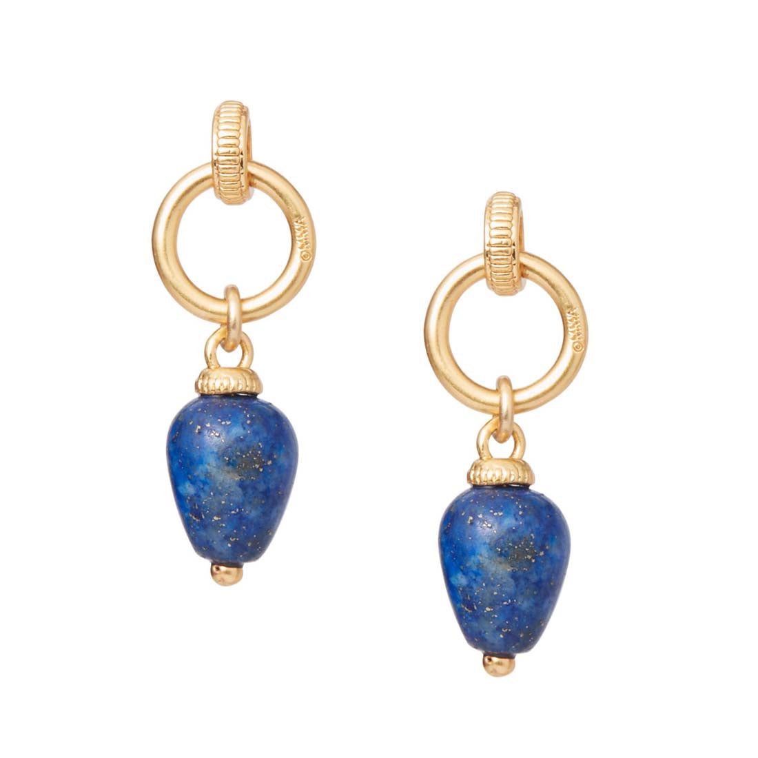 Etruscan Lapis Doorknocker Earrings